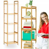 Книжный шкаф для ванной комнаты, бамбуковая полка, лестничный стеллаж, универсальный бамбук