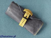 ETUI podróżne roller bag pokrowiec na 3 zegarki skóra szary SUPER PREZENT