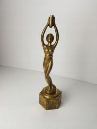 Podstawa lampy mosiądz figurka kobieta
