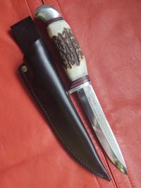 Nóż myśliwski Frosts MORA dł.22,5cm ręk. poroże.