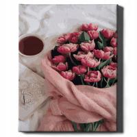 MALOWANIE PO NUMERACH Tulipany Obrazy Do Malowania Z RAMĄ 40x50 cm Oh Art