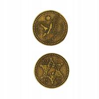 WESTERNOWA ZŁOTA METALOWA MONETA 1 SZT LARP RPG