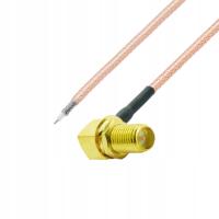 Pigtail SMA RP gniazdo KĄTOWE 15cm RG178 --2 szt--