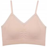 BIUSTONOSZ STANIK TOP DZIECIĘCY MORELOWY PRĄŻKOWANY 158-164 13-14LAT