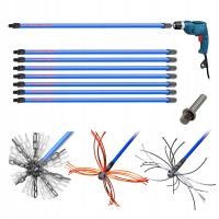 НАБОР ЩЕТОК ШОМПОЛ НАСАДКА ДЛЯ ОЧИСТКИ ДЫМОХОДА ДЛЯ ДРЕЛИ-ЦИКЛОН 6М