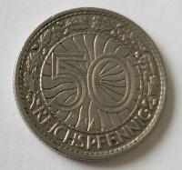 Moneta przedwojenne Niemcy 50 reichspfennig A