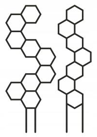Набор опор для цветов растений пергола мед 37 см