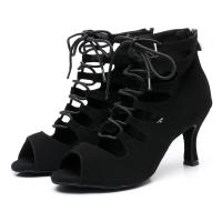 Обувь для танцев на шнуровке черный 7,5 см