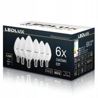 6X E14 светодиодная лампа 12W =100W SMD 4000K нейтральная премиум LEDLUX не мигает