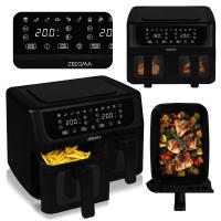 Frytkownica beztłuszczowa Zeegma ZE-KNAPPER DUAL BLACK 1700 W 9 l