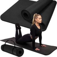 MATA DO ĆWICZEŃ JOGA FITNESS - STAR GRUBA CZARNA GIMNASTYCZNA 183x61x0,8