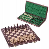 SQUARE -Wypalane Szachy na PREZENT - Szachownica 41x 41 cm - Krol 76 mm