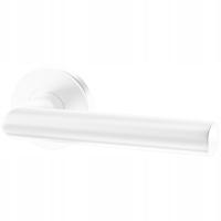 biała okrągła klamka UNO łatwy montaż WYGODNA