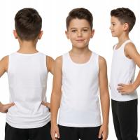 Biały podkoszulek na ramiączkach biała podkoszulka bawełniana dziecięca