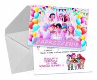 ZAPROSZENIE NA URODZINY KPOP DEMON HUNTERS HUNTRIX + KOPERTA