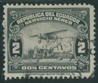 Ecuador 2 cts. - Samolot , Lotnisko