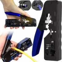 UNIWERSALNA ZACISKARKA DO KABLI LAN 3w1 RJ45 RJ12 RJ11 do CAT.7 PRZELOTOWA
