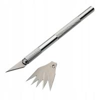 Precyzyjny nożyk nóż do cięcia skóry + 5 ostrzy