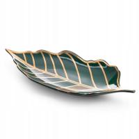 PATERA DEKORACYJNA LILI TURKUS ZŁOTO 41X19X5 CM