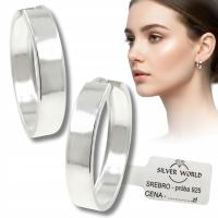 СЕРЬГИ СТЕРЛИНГОВОГО СЕРЕБРА 925 ДЛЯ ПОДАРКА КОЛЬЦА КОЛЬЦА ЭЛЕГАНТНЫЕ ШИРОКИЕ