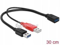 Kabel USB Delock 83176 czarny, czerwony 0,3 m