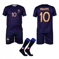 Mbappe Francja strój komplet piłkarski + getry 164