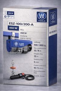 WYCIĄGARKA ELEKTRYCZNA LINOWA LUX TOOLS SZ 100/200-A 100/200 KG