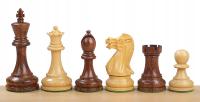 Figury szachowe Executive Akacja/Bukszpan 3,5 cala Rzeźbione Drewniane