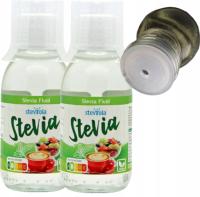 Stevia naturalny słodzik płyn 3 krople 1 łyżeczka cukru Stewia 2x 125 ml