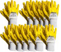Защитные перчатки с желтым нитриловым покрытием CITRA R. 10 12 пар