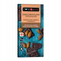 Czekolada gorzka z migdałami BEZ CUKRU 52% kakao 75 g Pure&Good