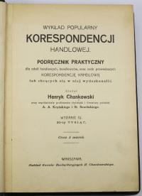 Wykład Korespondencji Handlowej H. Chankowski 1918