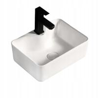 UMYWALKA NABLATOWA CERAMICZNA PROSTOKĄTNA ELISE BIAŁY POŁYSK 41x31 NA BLAT