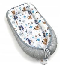 KOKON NIEMOWLĘCY XXL duży bawełniany regulowany wzór w Misie DE-BORENO