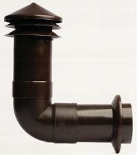 Вытяжка вент. для стен с коленом fi110 бронза