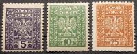 POLSKA Fi 242-244 * 1928 Godło państwa