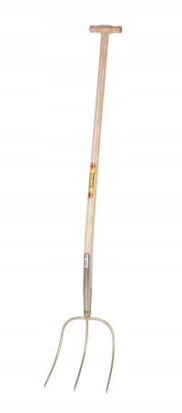 Widły z trzonkiem z drewna jesionowego lakierowanego, kształt 