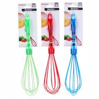 Trzepaczka 32 cm kolorowa PP stal nierdzewna 430 do miksowania