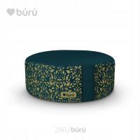 ZAFU Poduszka do Jogi i Medytacji Zielona Złoty Nadruk - Polska Łuska Gryki