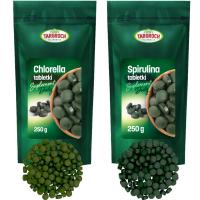 SPIRULINA i CHLORELLA 2000 tabletek 500g ZESTAW - suplement diety