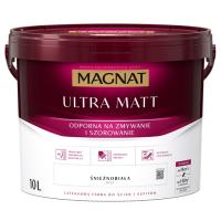 MAGNAT Ultra Matt Biała Farba do ścian i sufitów 10L