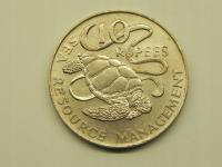 7113/ 10 RUPEES 1977 SESZELE FAO RZADKA