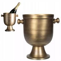 Ведро охладитель для шампанского бутылки злотый винный шкаф металла