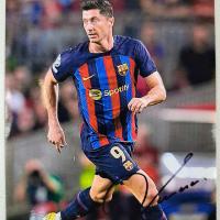 Lewandowski - Barcelona - zdjęcie z autografem (pol)