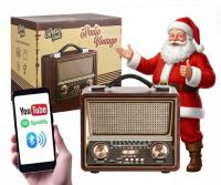 Radio sieciowo-bateryjne AM, FM, SW Retropolis Seattle