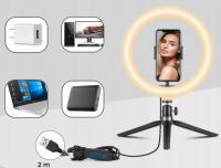 Светодиодная кольцевая лампа для селфи 43-110 см