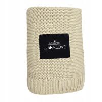 LULLALOVE Koc kocyk bambusowy Beżowy coffee 80x100