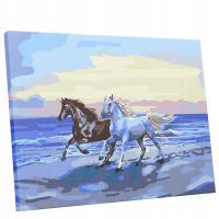 Картина по номерам картина холст рамка 50x40 лошади