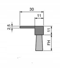 Szczotka listwowa elastyczna FBL6051/30 1m