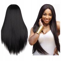 Женский парик, черные длинные прямые волосы, брюнетки, женские парики 70 см